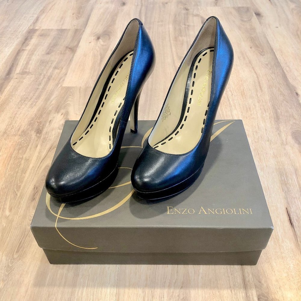 Enzo Angiolini Leather 5" Platform Heels